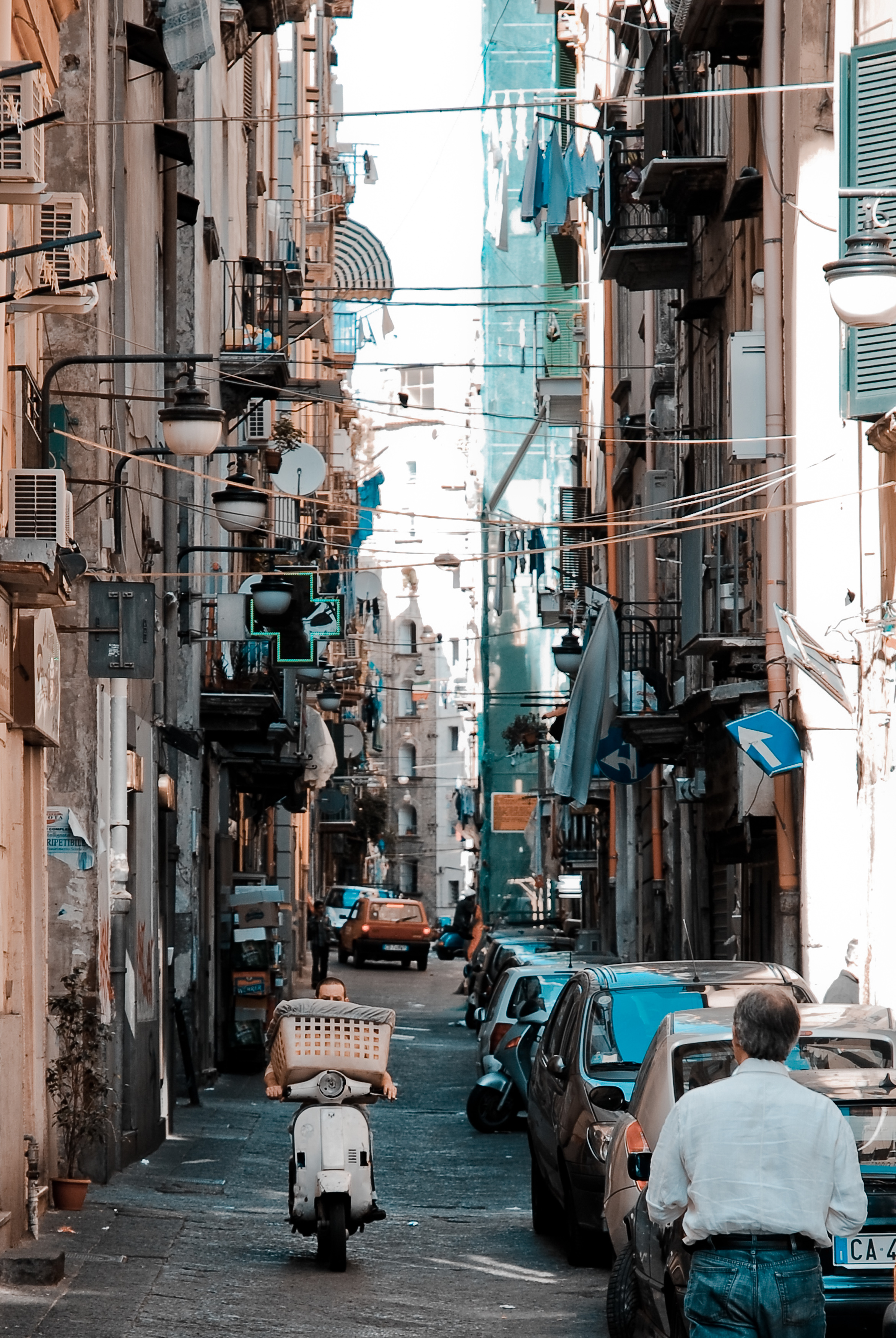 Streets of Naples (Napoli). Naples, Campania, Italy, South Europe.